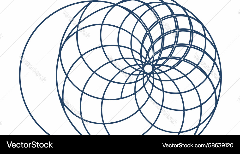 Nested spiral geometric pattern design generative Vector Image