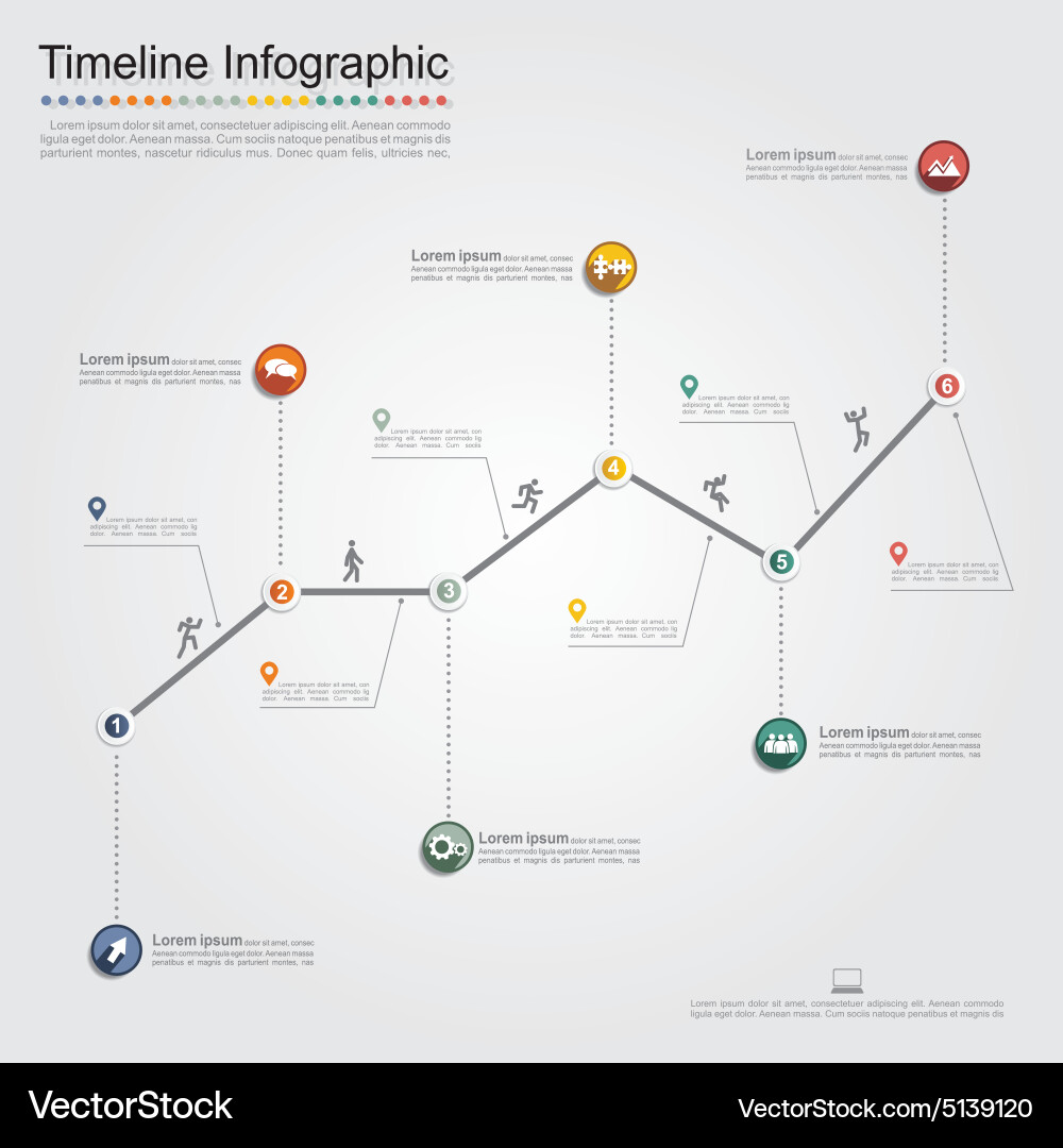 Report Template with Line Icons vector image