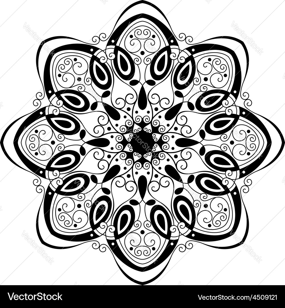 Beautiful deco mandala Vector Image