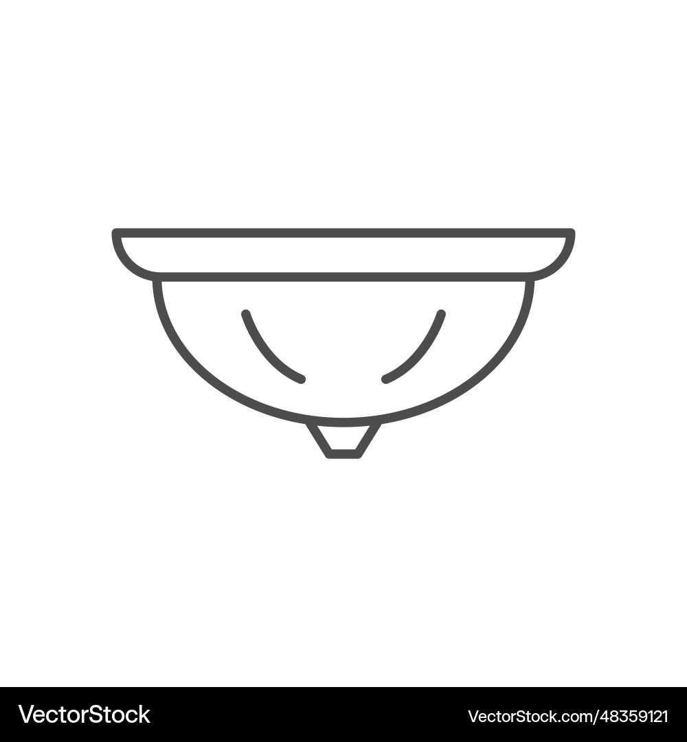 Ceiling lamp line outline icon vector image