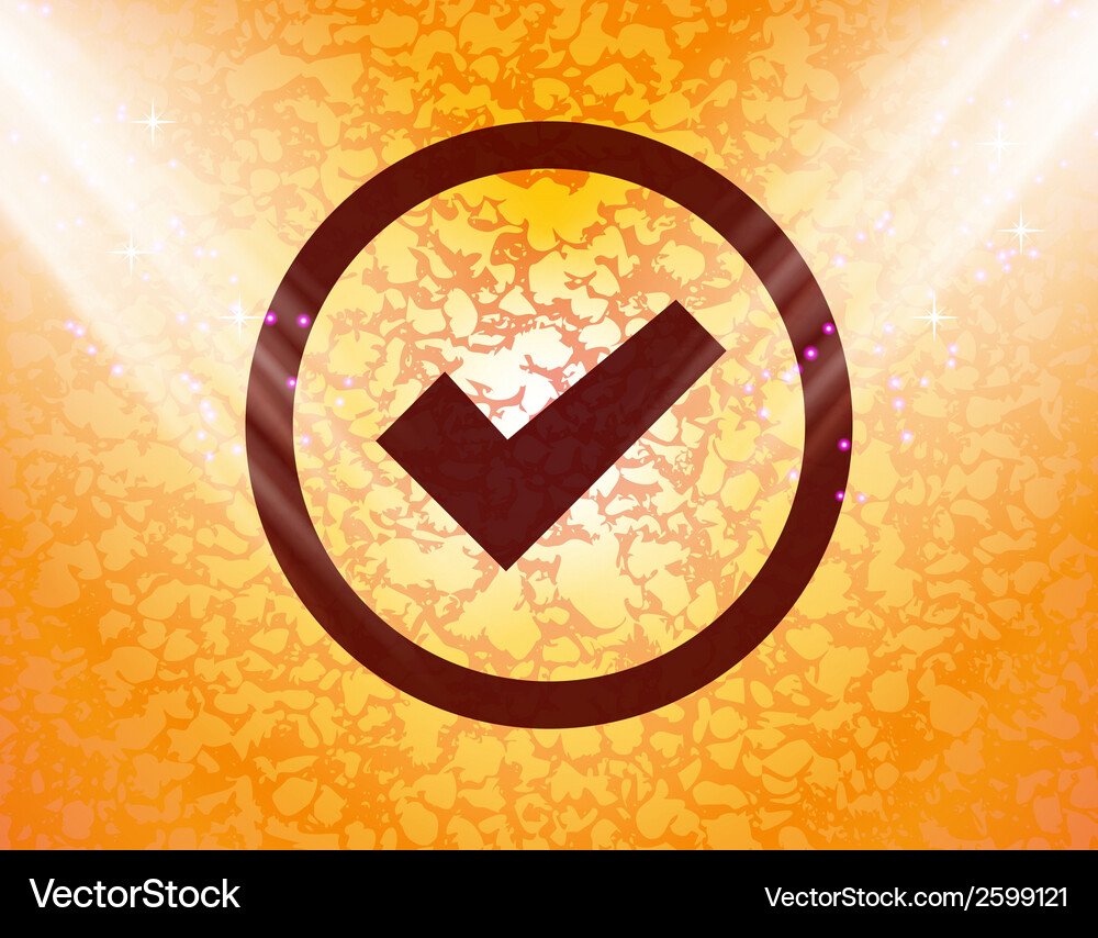 Check mark flat modern web button and space Vector Image