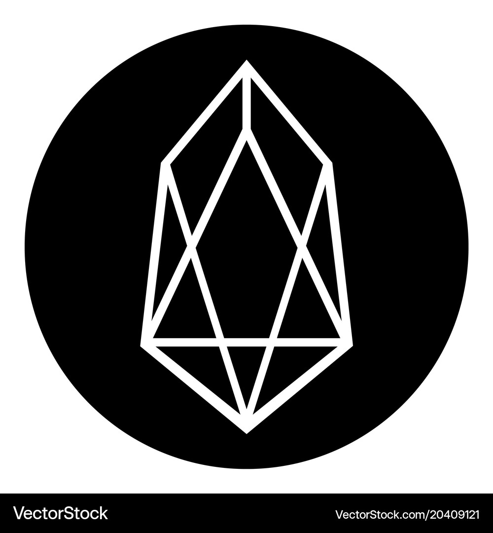 Crypto coin eos icon on white – Royalty-Free Vector | VectorStock