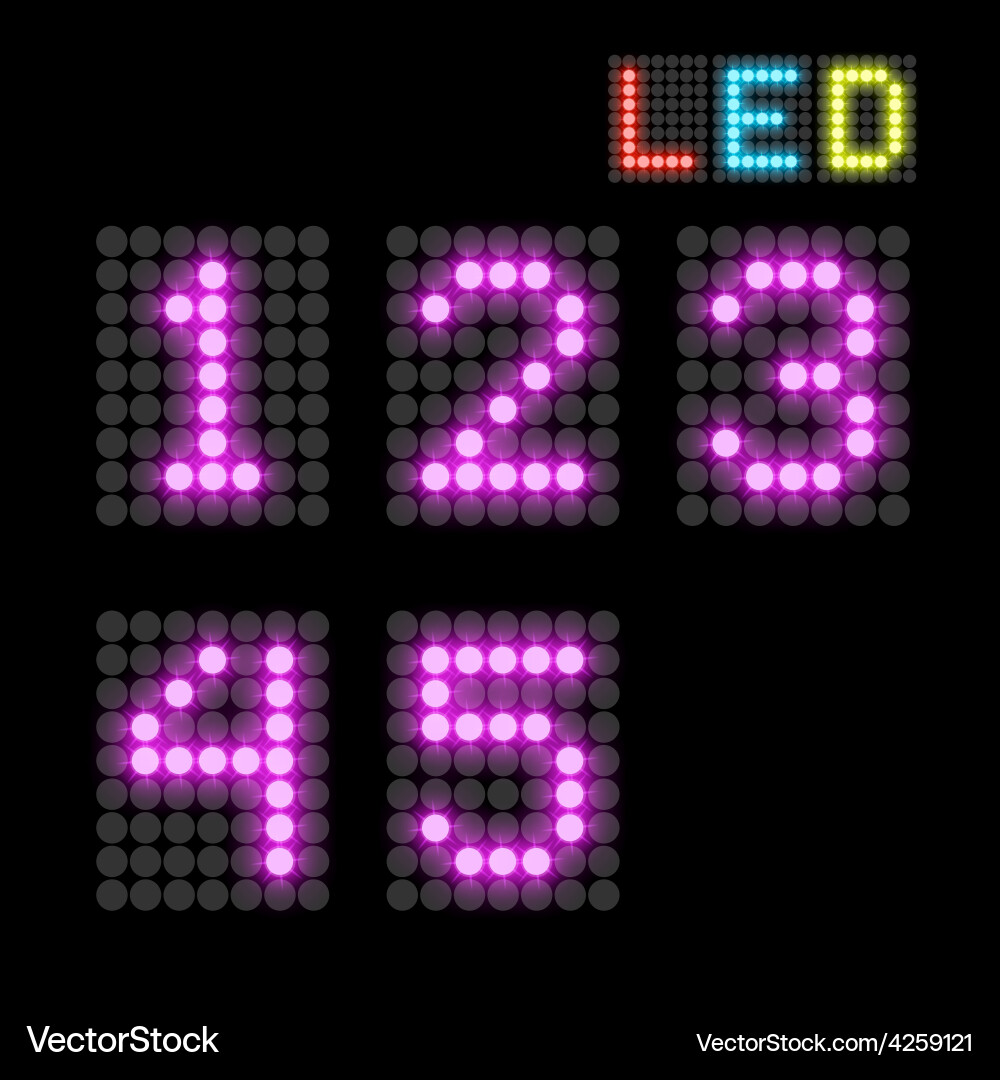 Digits vector image