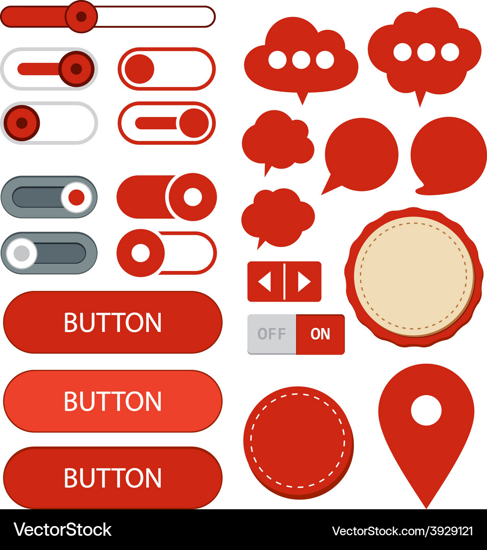 Flat web design elements Vector Image