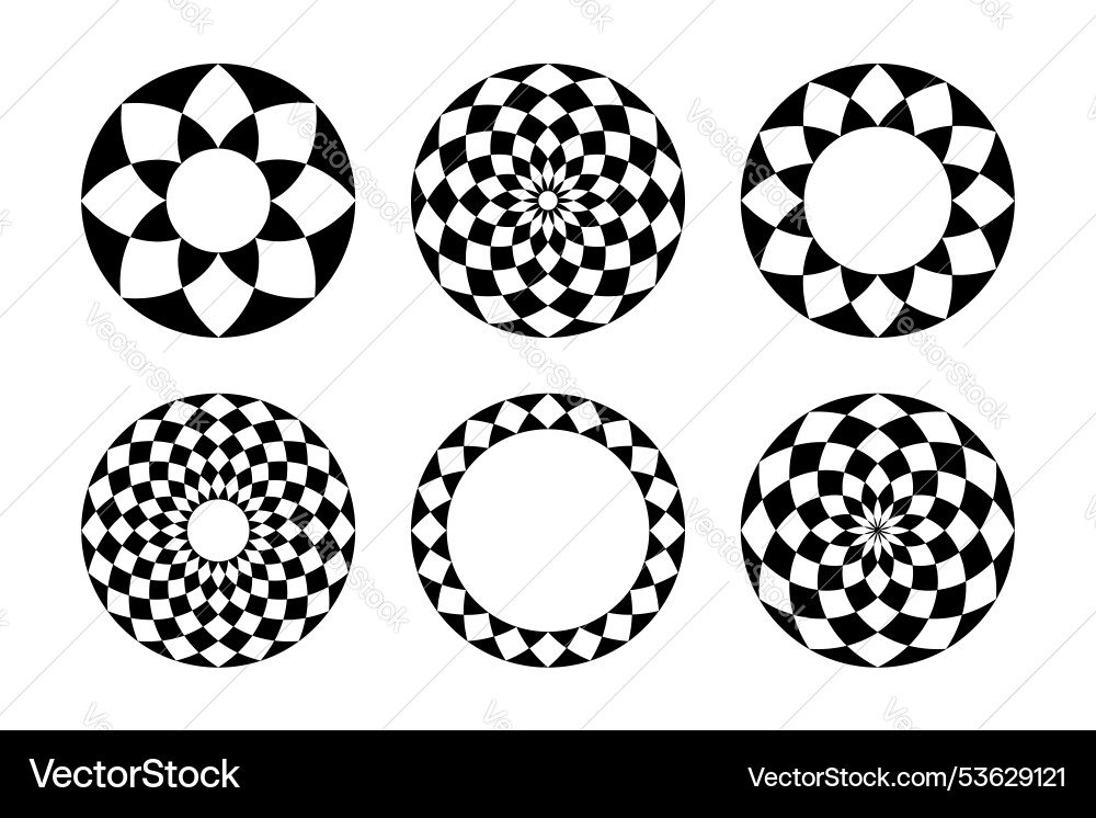 Geometric Circle Patterns vector image