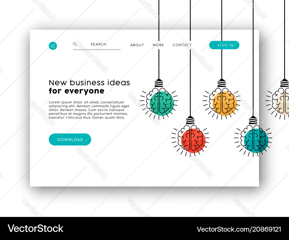 Internet business web app landing page template Internet business web app landing page template vector image