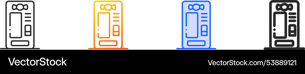 Machine iconthin linear gradient blue stroke Machine iconthin linear gradient blue stroke vector image