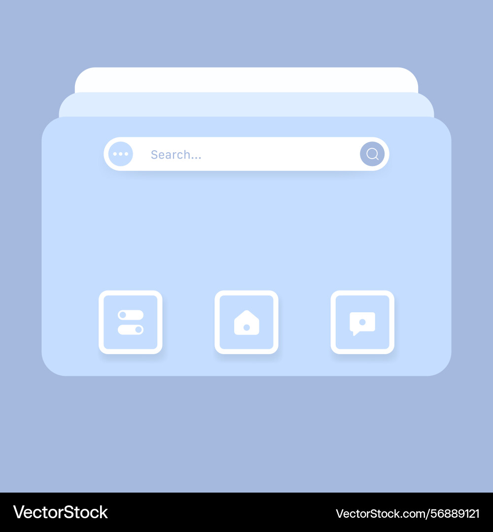 Modern minimalist user interface design vector image