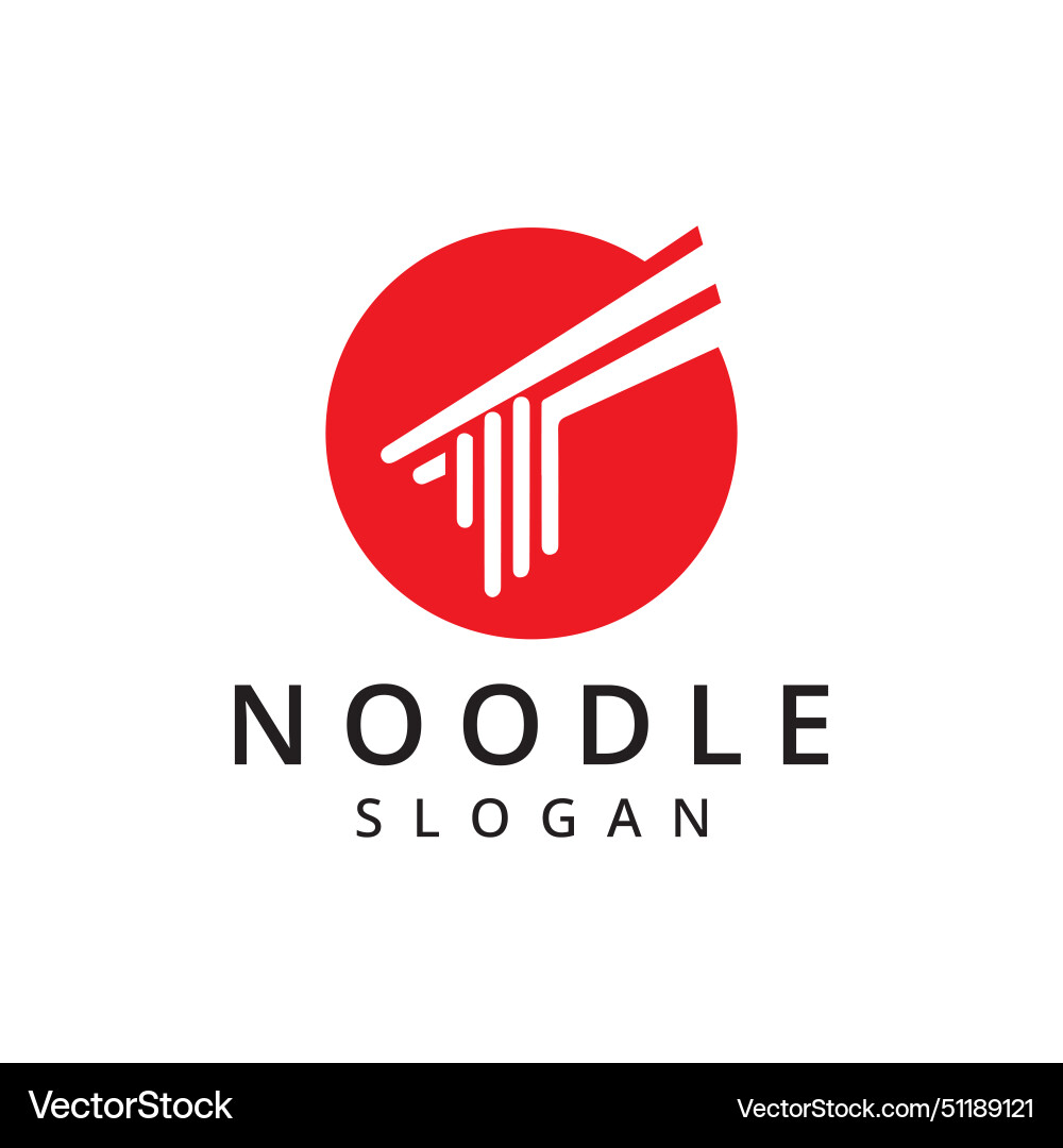 Noodle logo design menu template Vector Image
