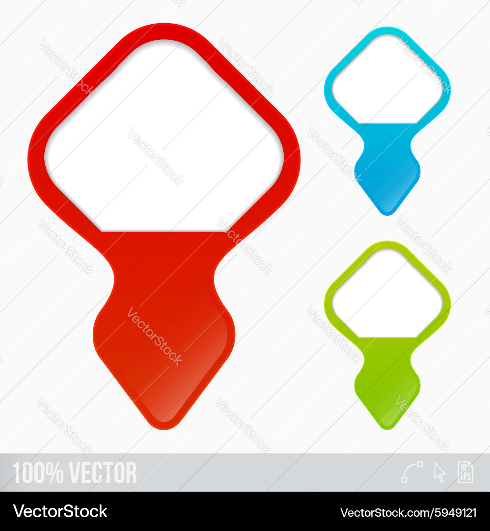 Rounded square web pointers vector image