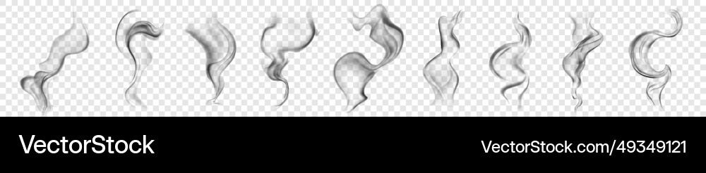 Smoke set Royalty Free Vector Image - VectorStock