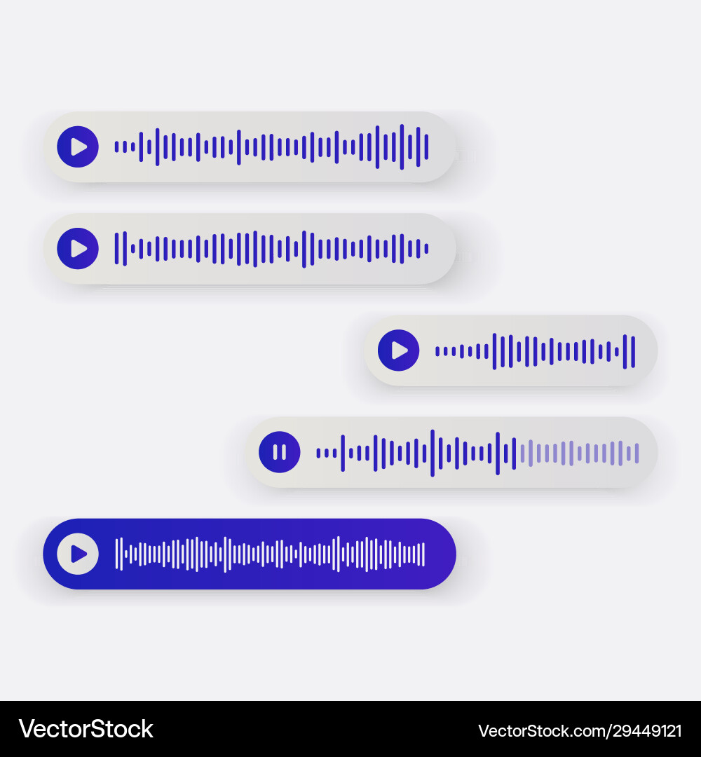 Voice Messaging App UI Concept vector image