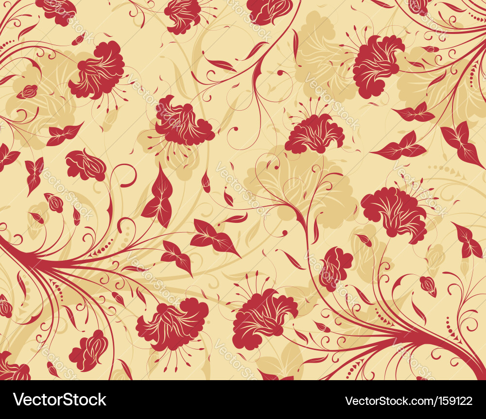 Abstract flower pattern vector image