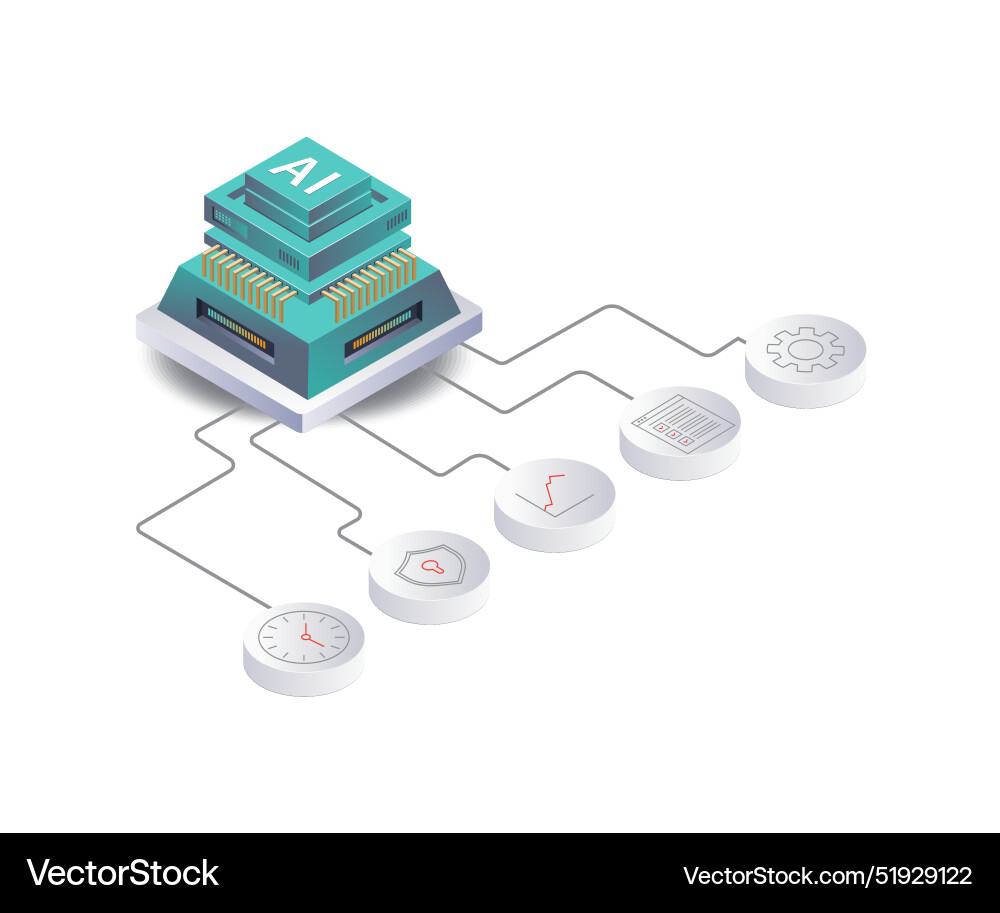 Artificial intelligence for business development Artificial intelligence for business development vector image