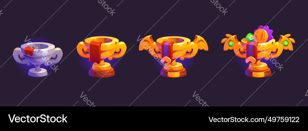 Award goblet for game level rank ui design Award goblet for game level rank ui design vector image