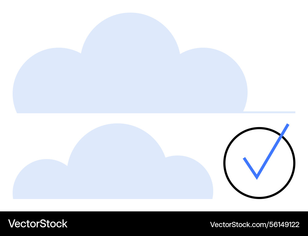 Cloud storage reliability with checkmark Vector Image