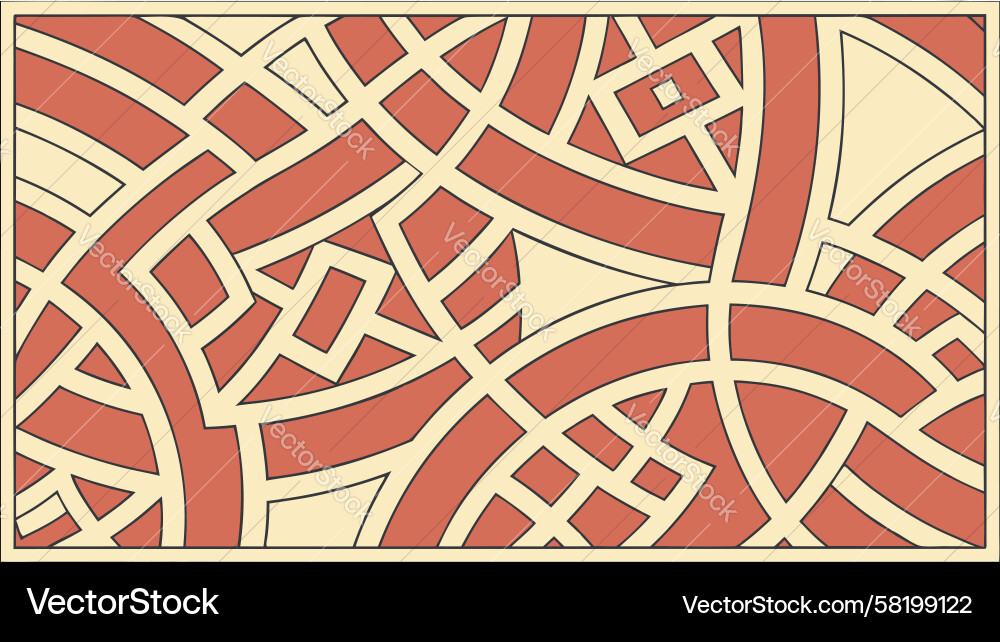 Complex Intersecting Geometric Pattern Vector Image