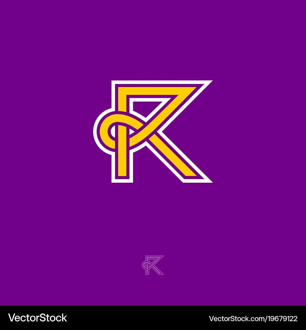 Elegant R Monogram Initial vector image