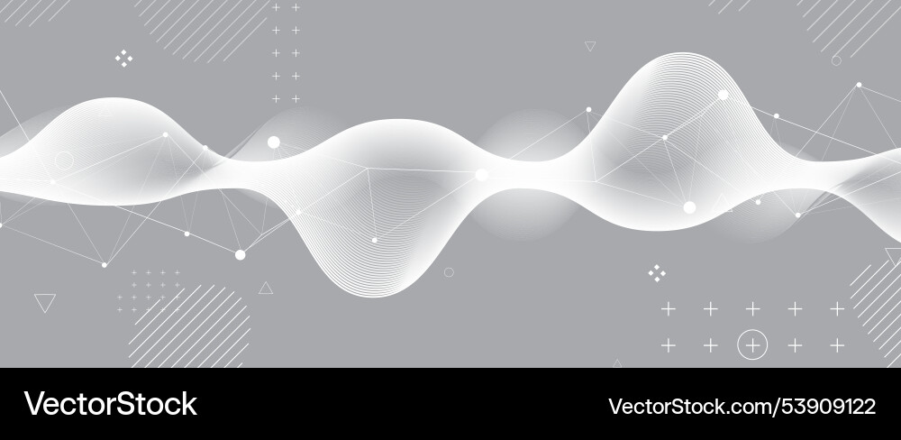 Geometric shapes background modern particle Vector Image