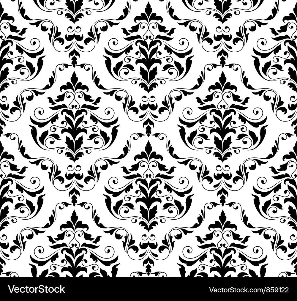 Ornen Sie Damask Muster Vektorbild