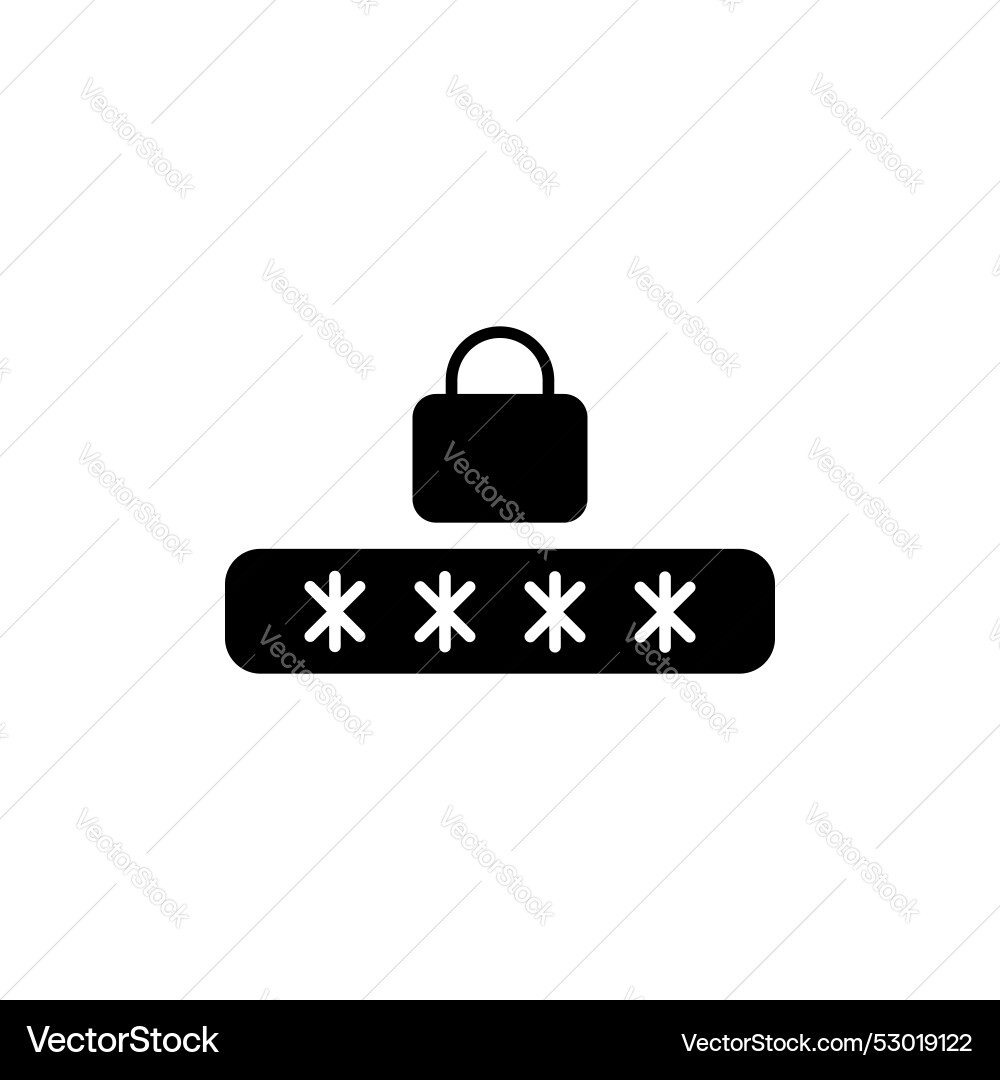 Password icon set login access secret private Password icon set login access secret private vector image
