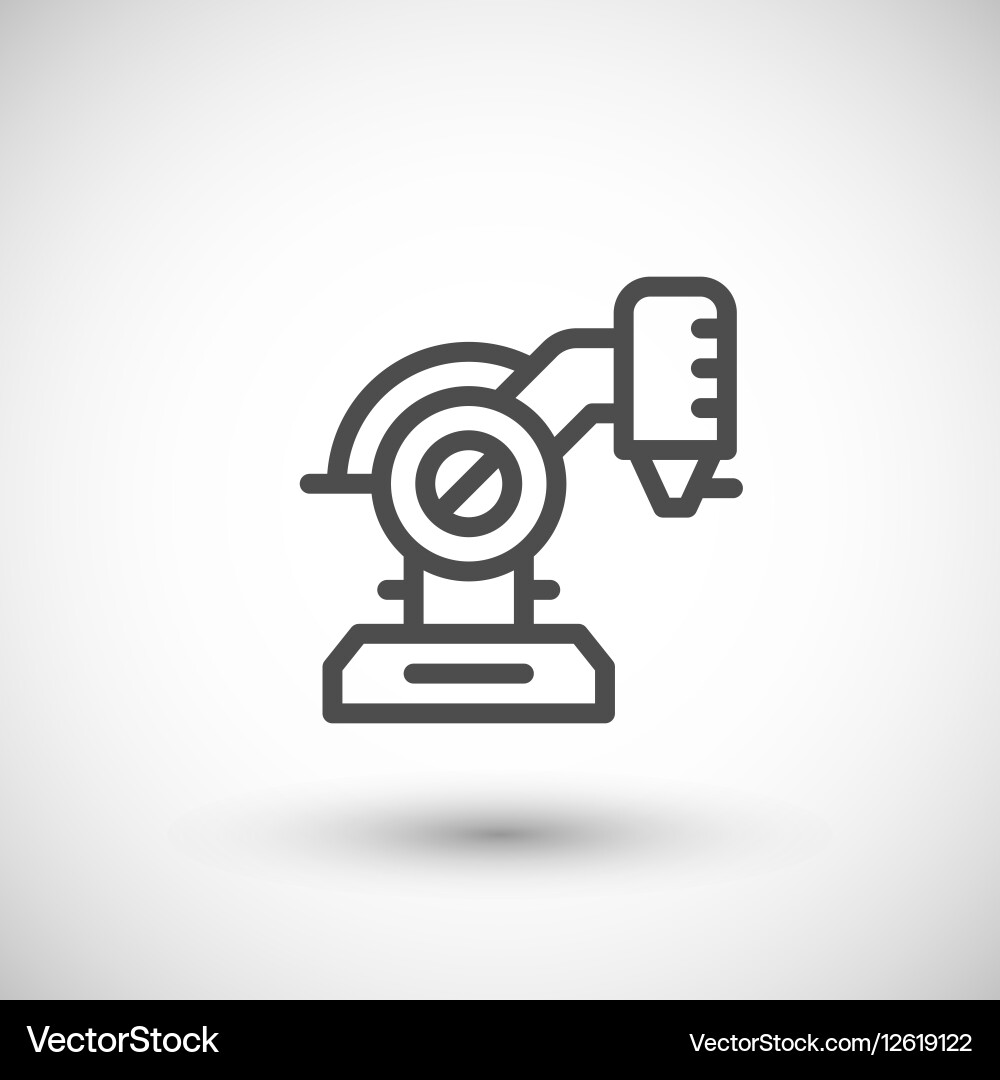 Robotic machine part line icon Vector Image