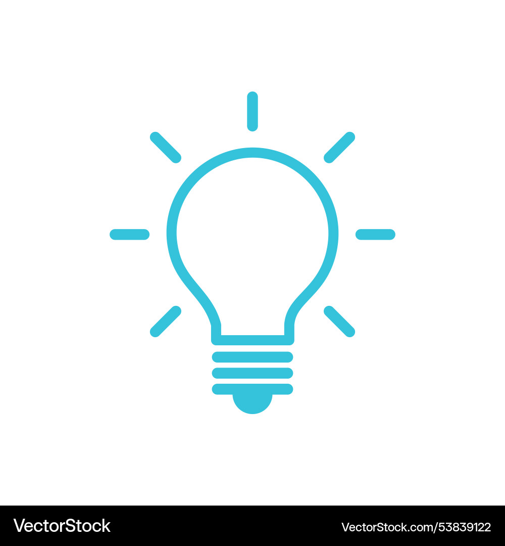 Simple ideas solving problem icon light bulb Simple ideas solving problem icon light bulb Vector Image