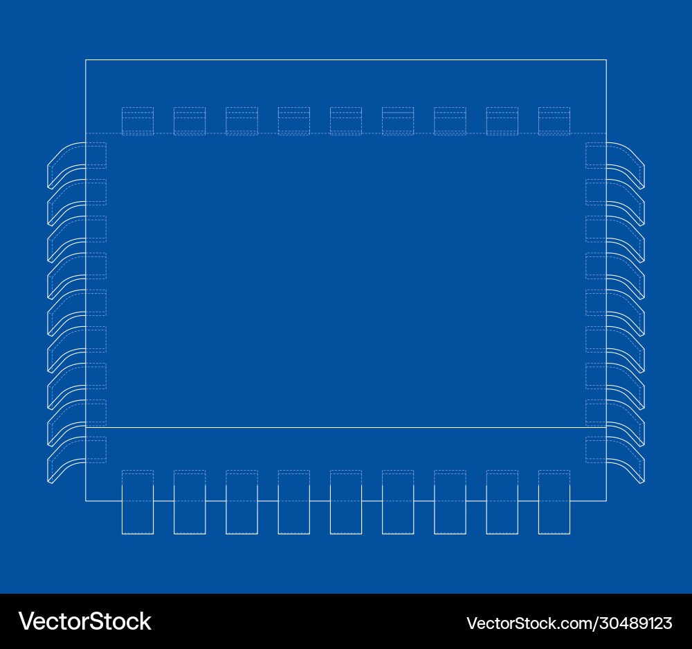 3d microchip rendering 3d microchip rendering Vector Image