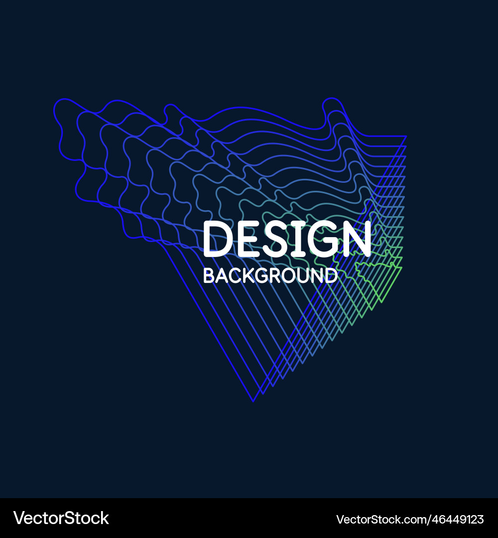 Abstract background with dynamic waves vector image