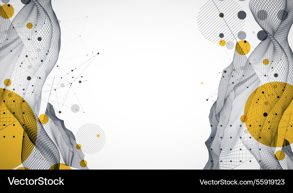 Abstract wave is made in a frame style template Abstract wave is made in a frame style template vector image