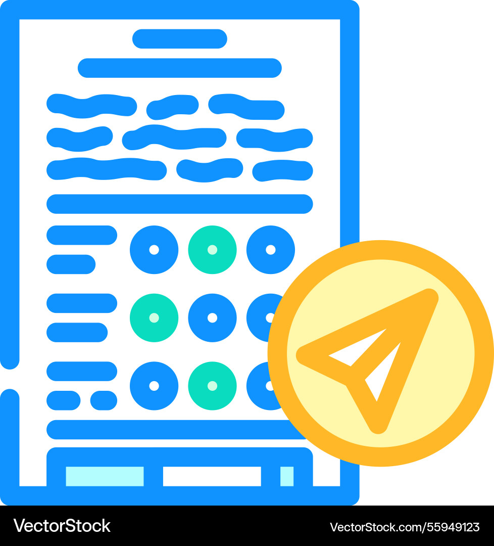 Assignment submission education platform color Assignment submission education platform color vector image