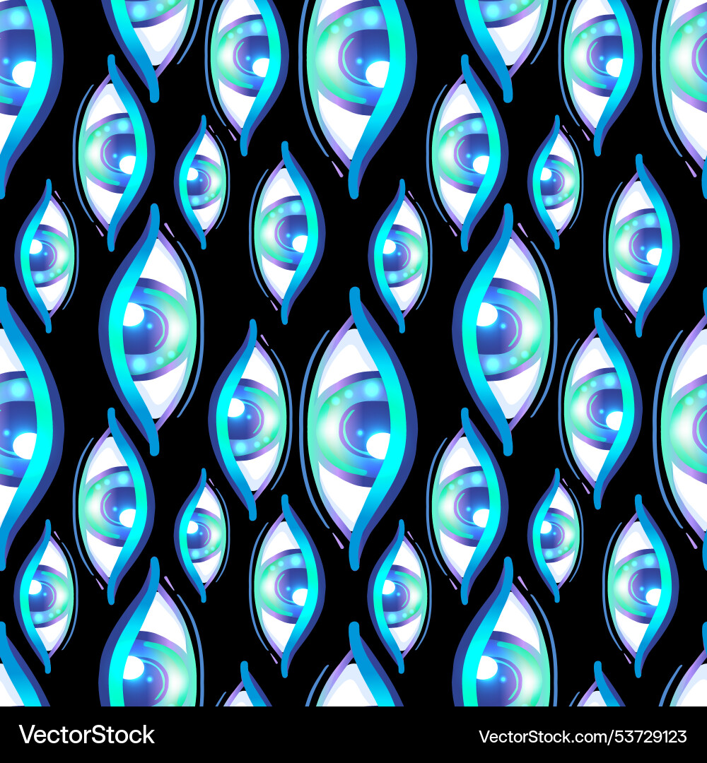 Eyes seamless pattern over colorful dotted retro Eyes seamless pattern over colorful dotted retro Vector Image