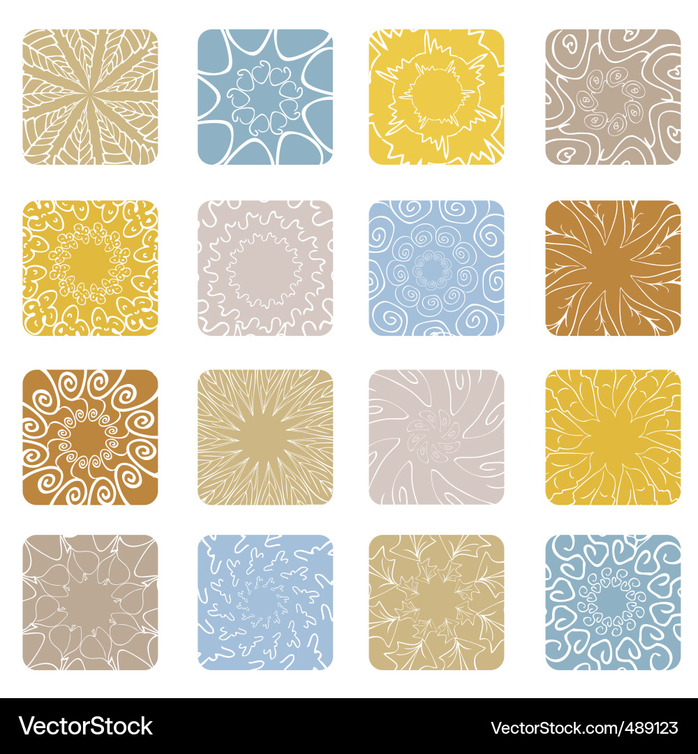 Floral Pattern Elements Vector Image