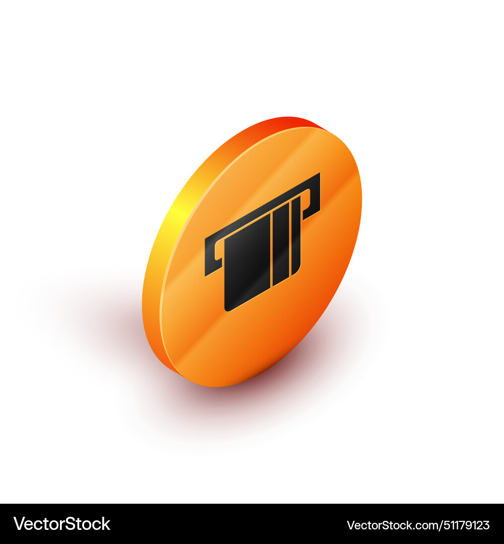 Isometric Credit Card Inserted In Reader Vector Image