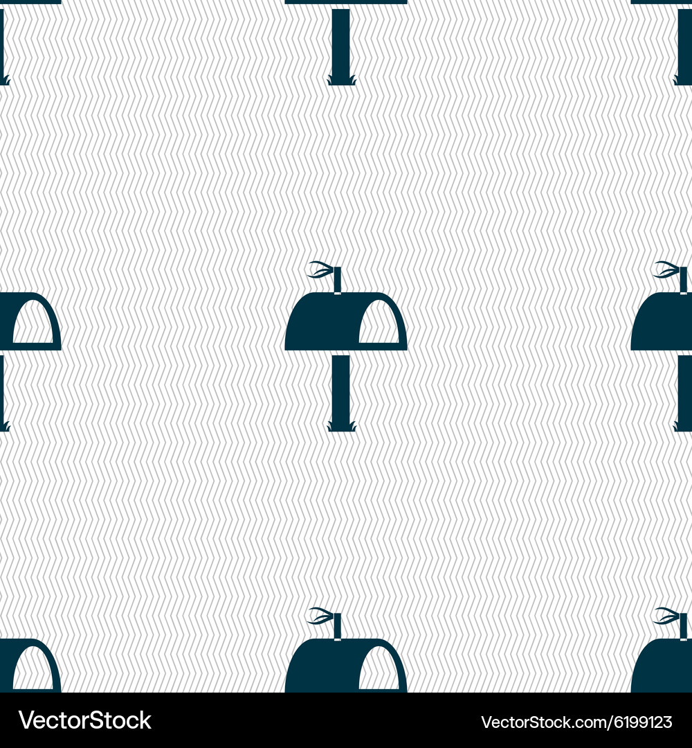 Mailbox icon sign seamless abstract background Vector Image