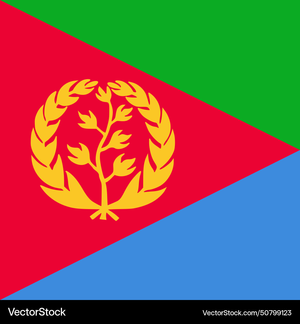Square flag of eritrea Square flag of eritrea Vector Image