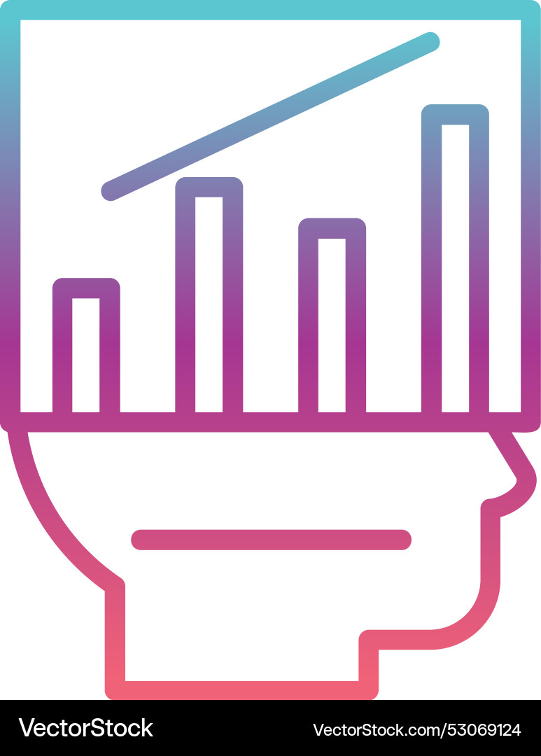 Analytics line gradient design Vector Image