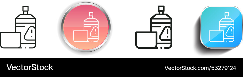 Dichlorvos icon thin linear regular and button Dichlorvos icon thin linear regular and button Vector Image