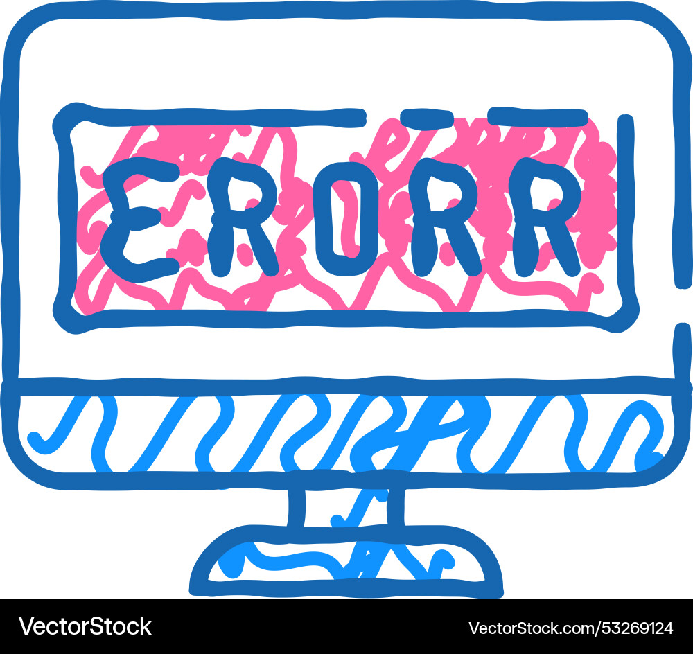 Error operating system icon doodle vector image