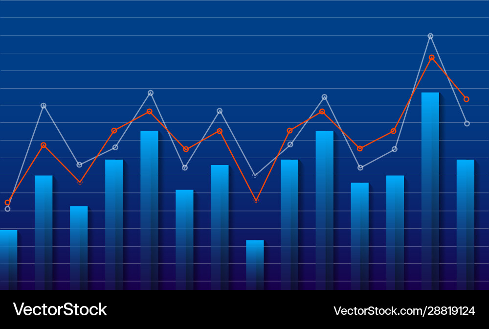 Gradient chart design background Gradient chart design background Vector Image