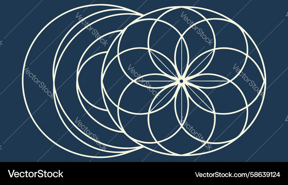 Intersecting Circles Pattern Vector Image