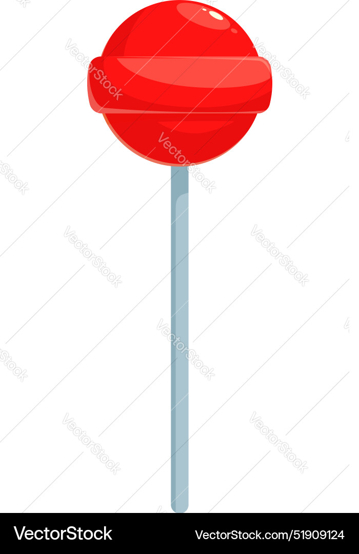 Rote Runde Lollipop Süßigkeiten auf einem Stock stehend Rote Runde Lollipop Süßigkeiten auf einem Stock stehend vektorbild