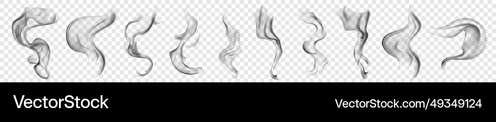 Smoke set Royalty Free Vector Image - VectorStock