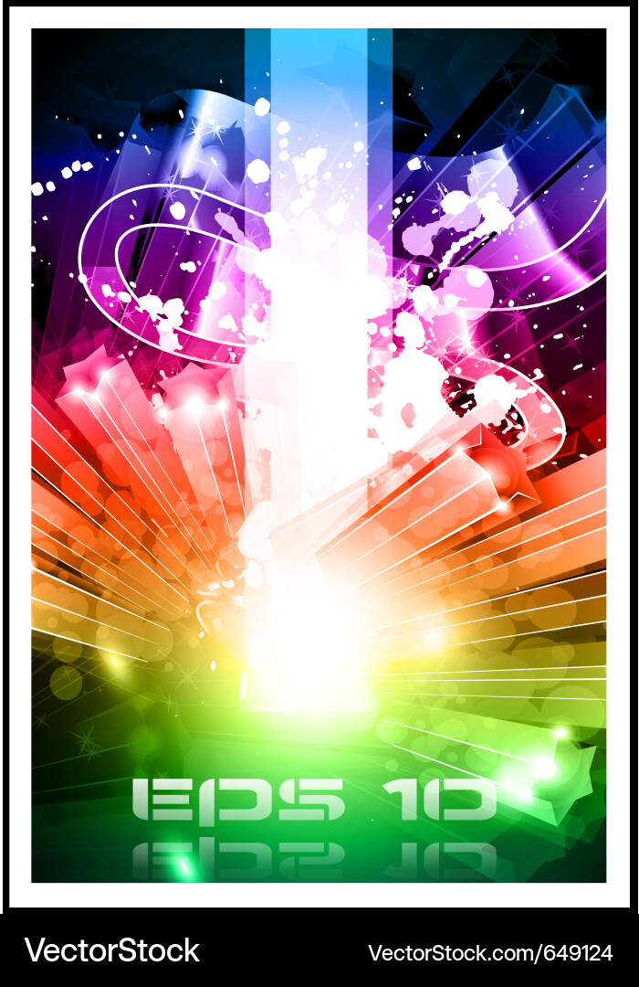 Vibrant Rainbow Energy Burst Vector Image