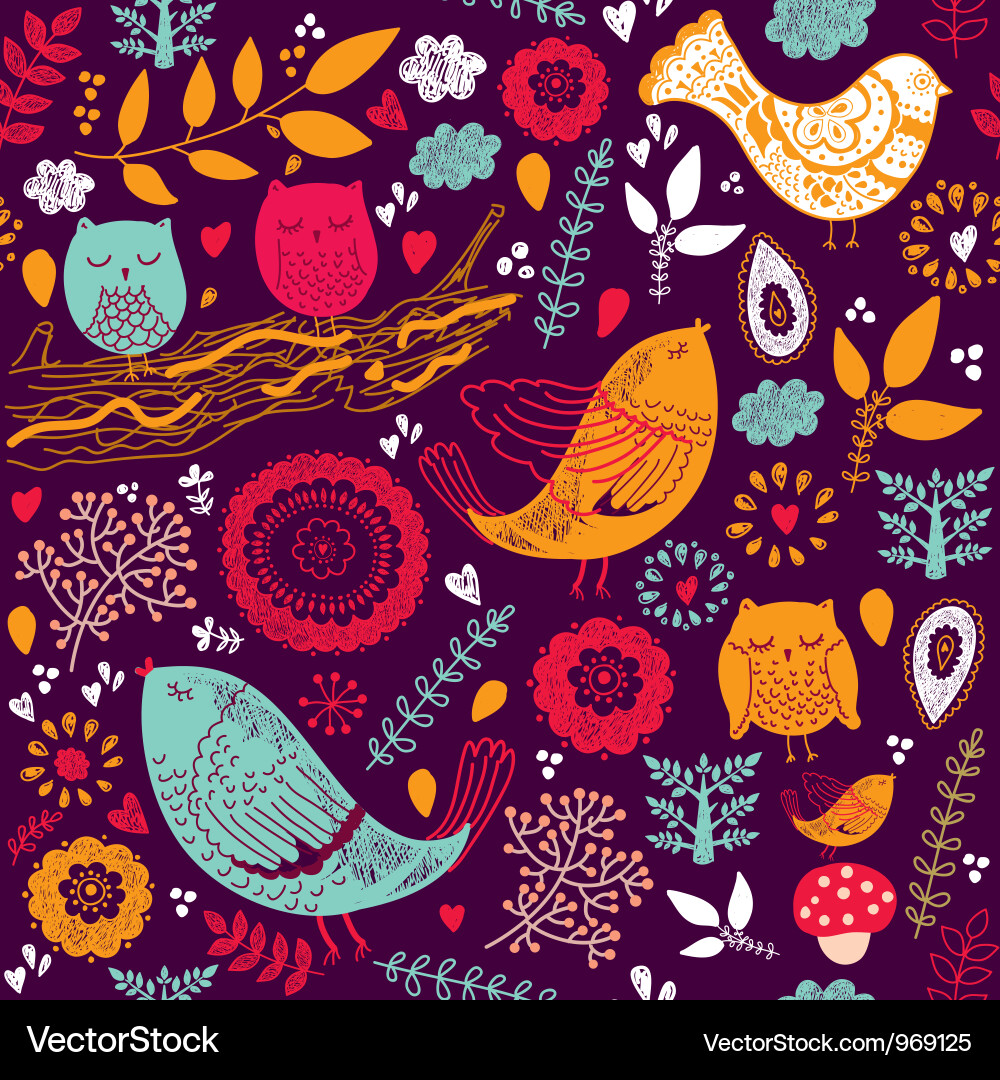 Charming Woodland Animals vector image
