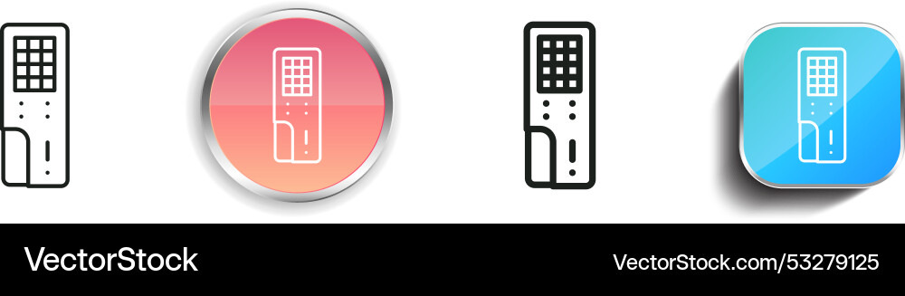 Dictaphone icon thin linear regular and button Dictaphone icon thin linear regular and button Vector Image