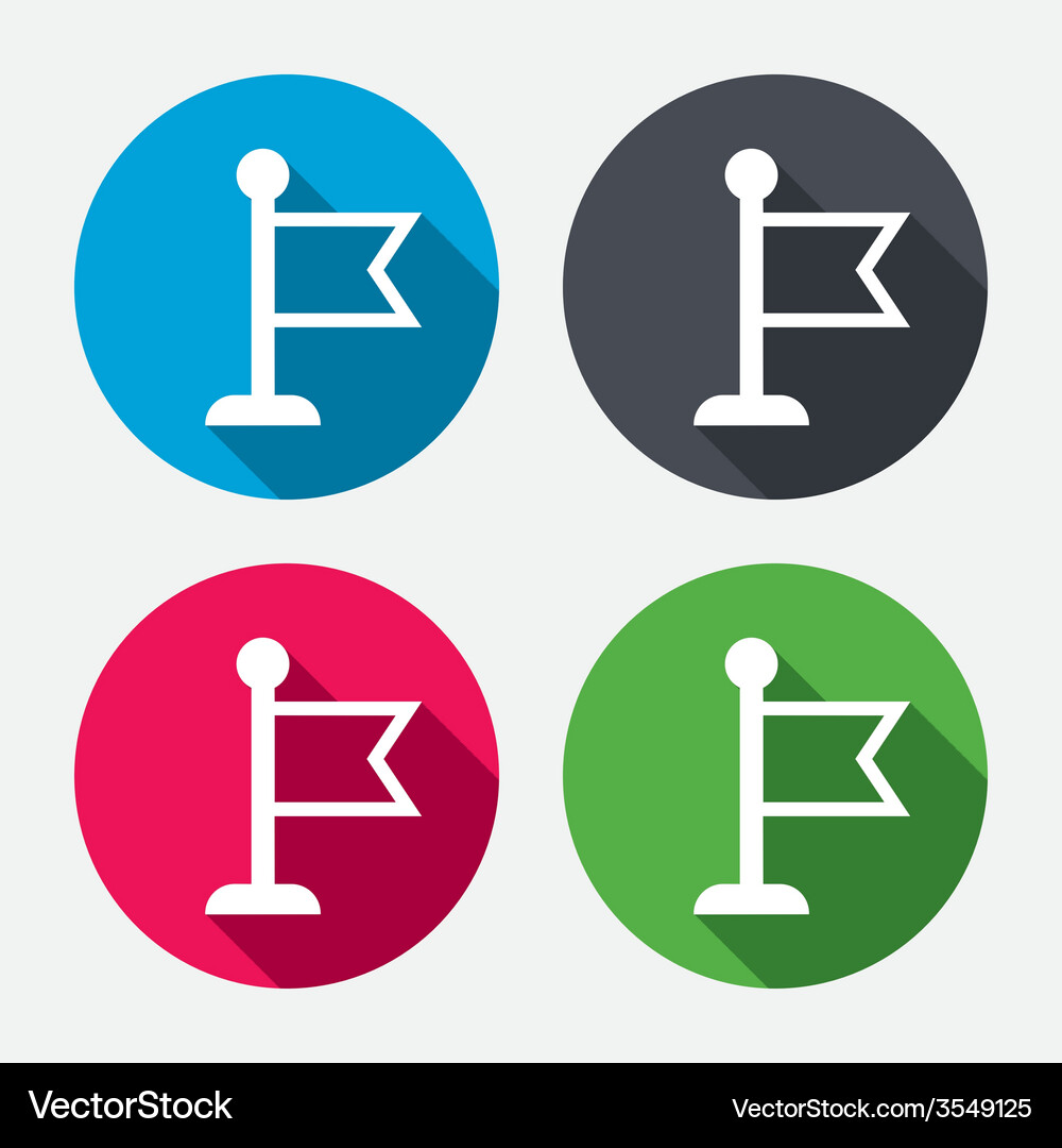Flag pointer sign icon marker symbol Vector Image