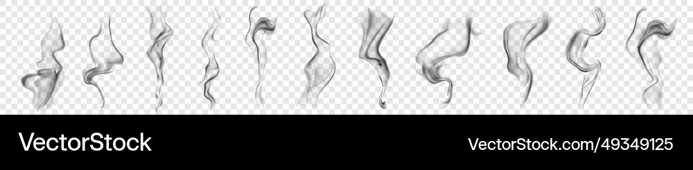 Smoke set Royalty Free Vector Image - VectorStock