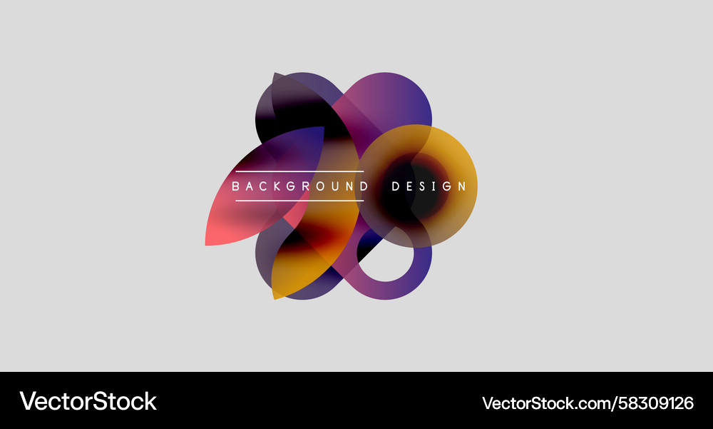Abstract colorful shapes overlap creating dynamic Vector Image