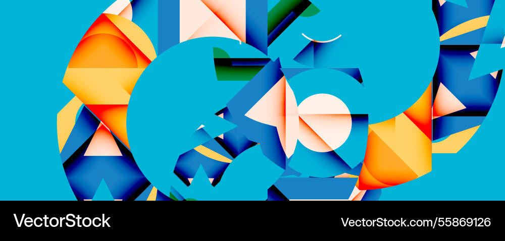 Abstract geometric composition with interlocking Abstract geometric composition with interlocking Vector Image